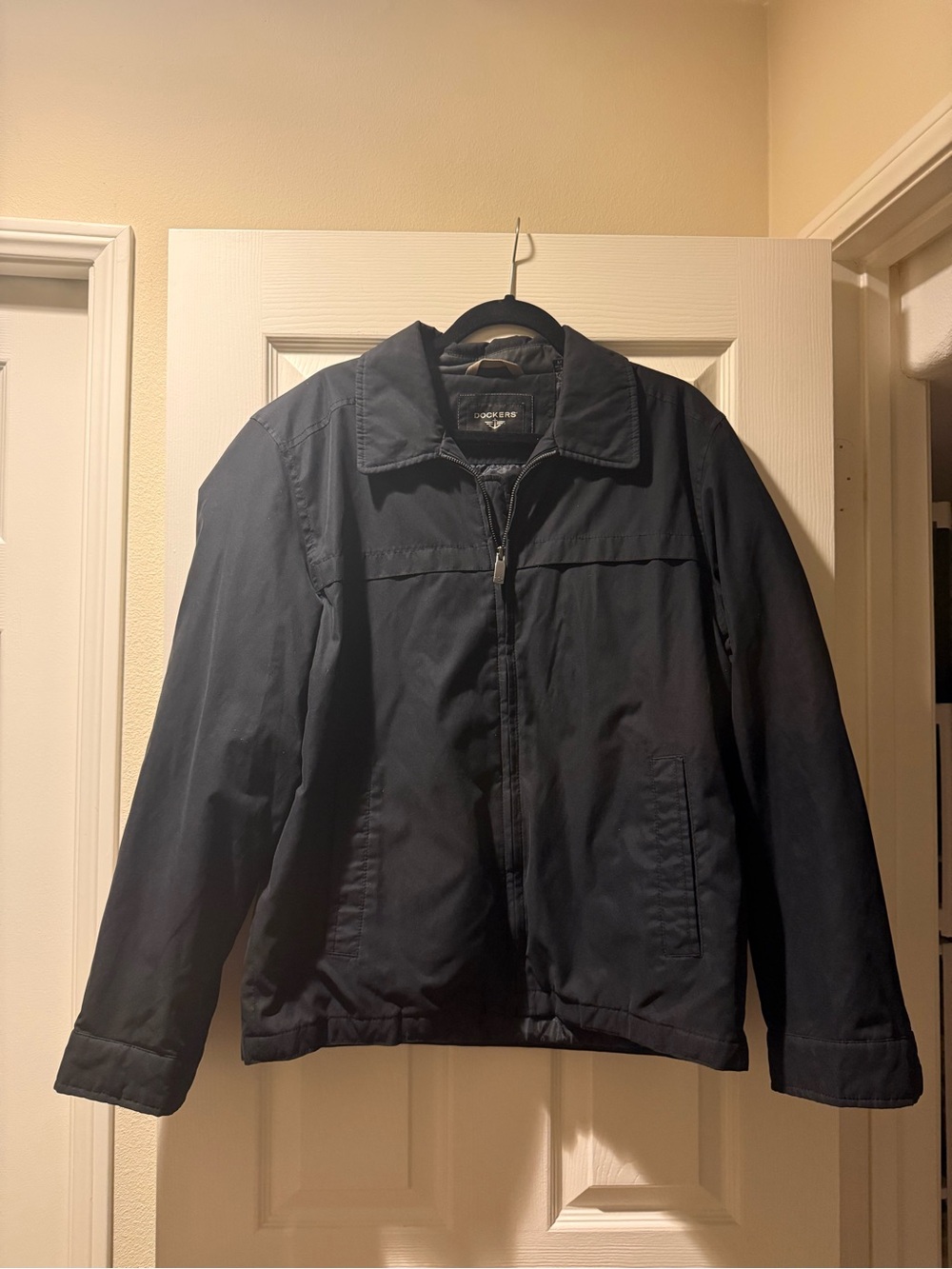 Dockers Navy Zip-Front Light Puffer Jacket
